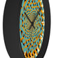 Optical Illusion Wall Clock w/ lines