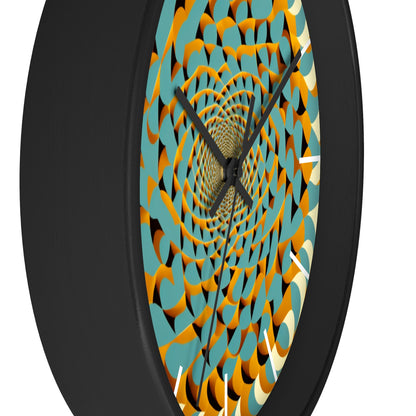 Optical Illusion Wall Clock w/ lines