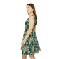 Cherry Blossom Floral Pattern Women's Skater Dress #23