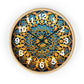 Muqarnas pattern Wall Clock w/ numbers