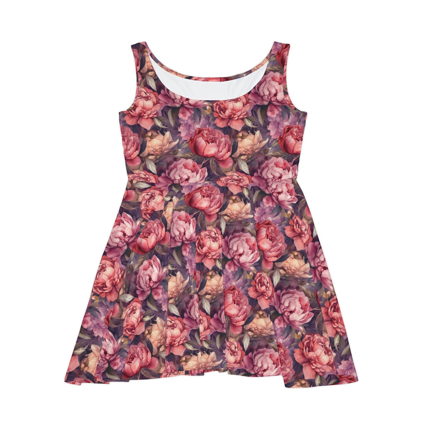 Floral Pattern Women's Skater Dress #17