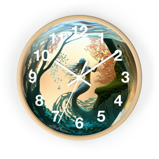 Mermaid Wall Clock w/ numbers