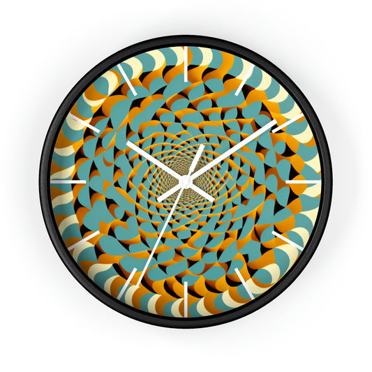 Optical Illusion Wall Clock w/ lines