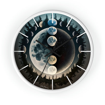 Lunar Dreams Wall Clock #2 w/ lines