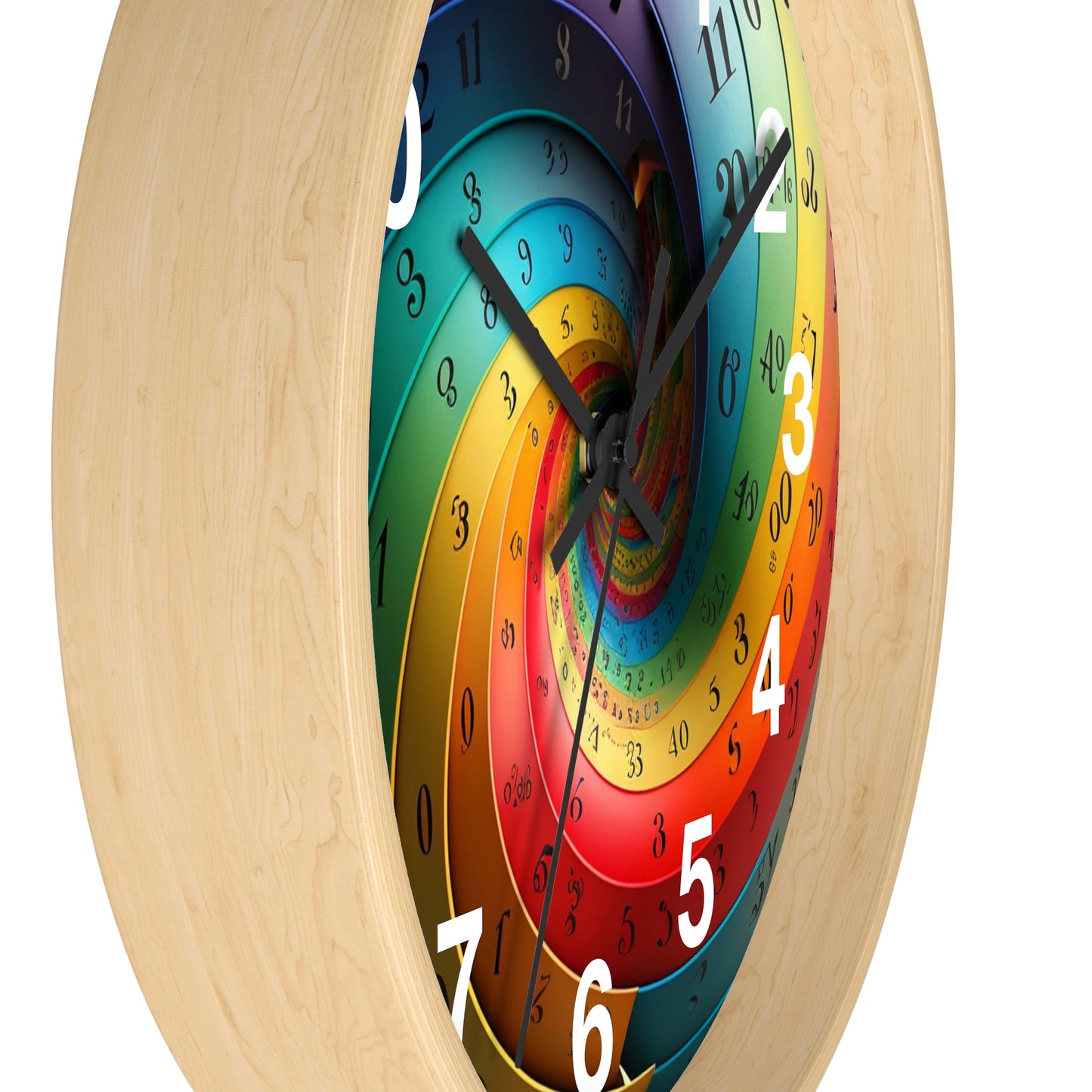 Timeless Impossible Spiral Wall Clock #1 w/ numbers