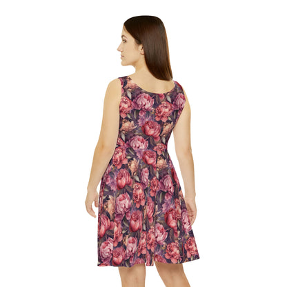 Floral Pattern Women's Skater Dress #17