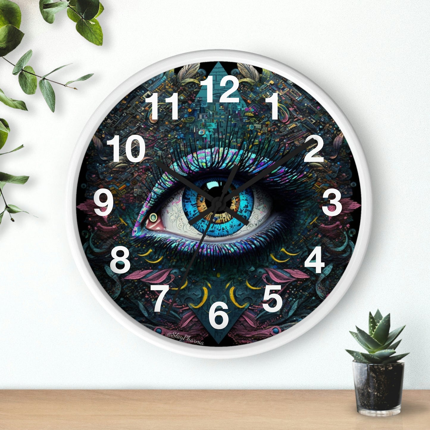 All Seeing Eye Wall Clock #1w/ numbers