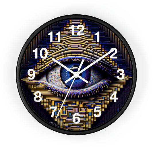 All Seeing Eye Wall Clock #4 w/ numbers