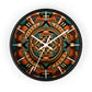 Native American pattern Wall Clock #2 w/ lines