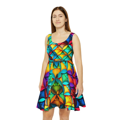 Rave Pattern Women's Skater Dress #1