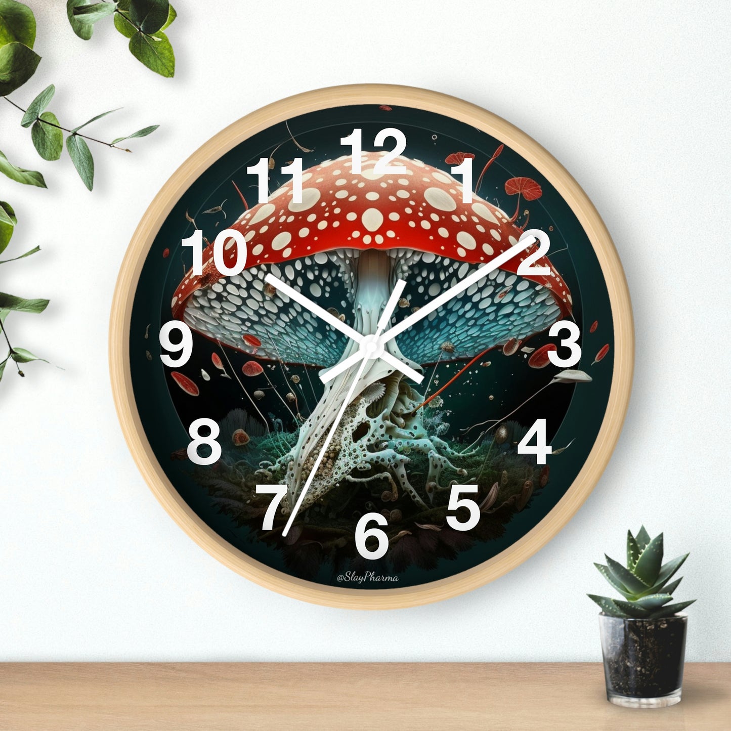 Amanita Dreams Wall Clock #4 w/ numbers