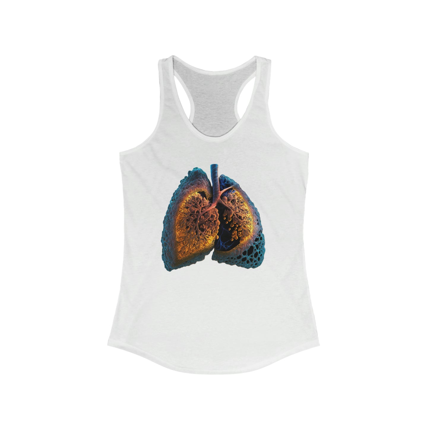 "Just Breathe" Atomic Lungs Women's Ideal Racerback Tank