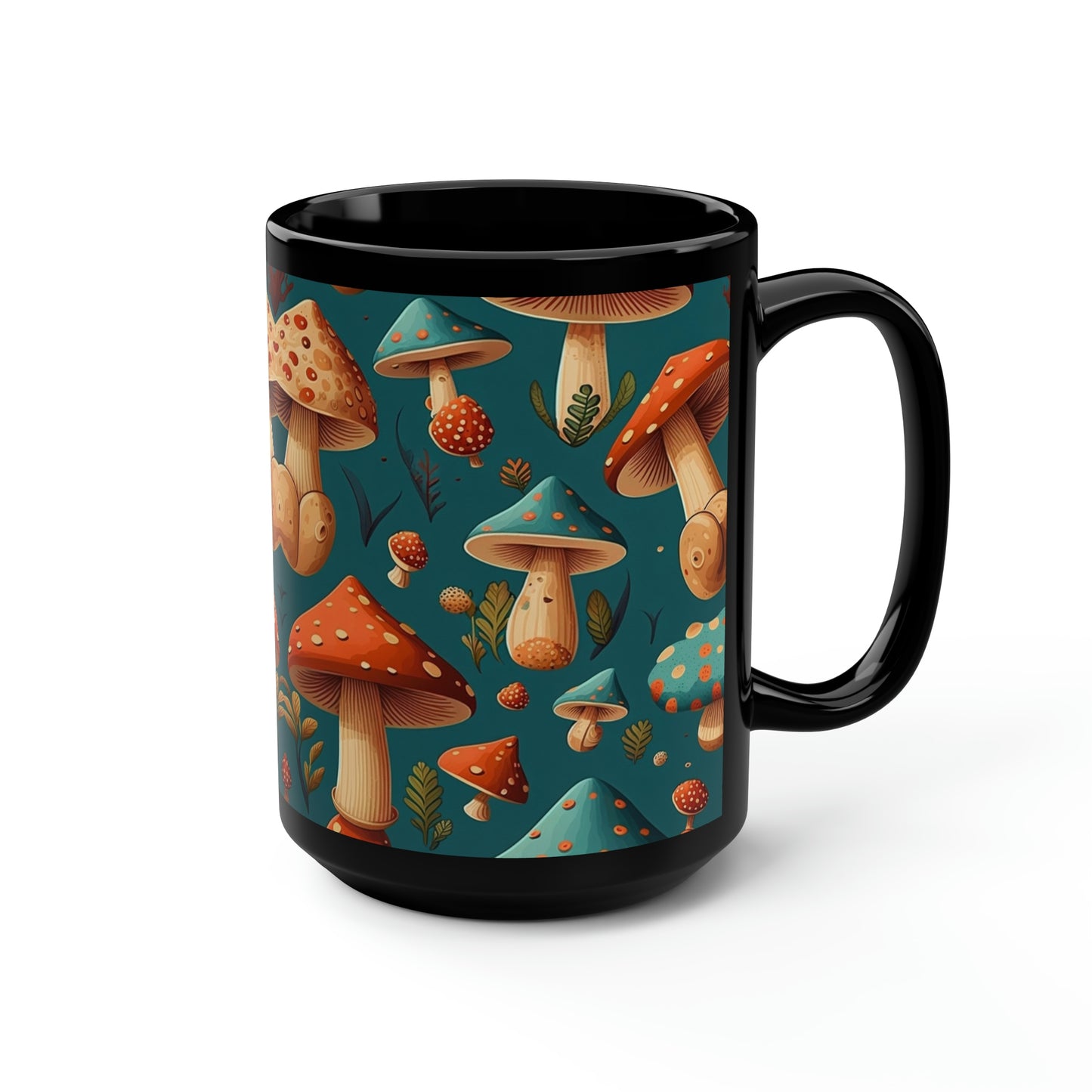 Mushroom Pattern Mug #8, 15oz