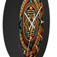 Native American pattern Wall Clock #2 w/ lines