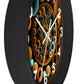 Geometric Wall Clock #9 w/ numbers