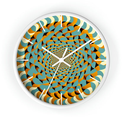 Optical Illusion Wall Clock w/ lines