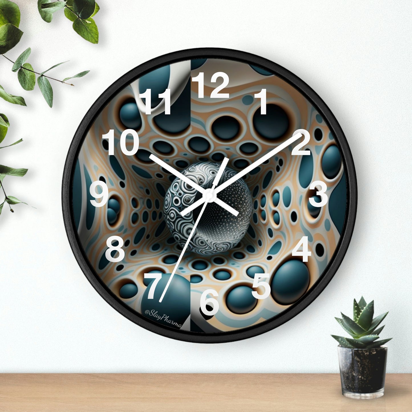 Geometric illusion Wall Clock #11 w/ numbers