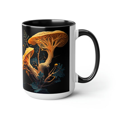 Golden Chanterelle Mushroom Coffee Mug, 15oz