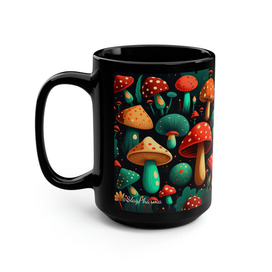 Mushroom Pattern Mug #4, 15oz