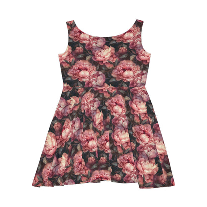 Floral Pattern Women's Skater Dress #16
