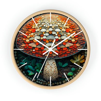 Once Upon a Mushroom Wall Clock w/ lines