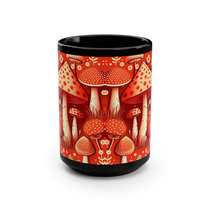 Mushroom Pattern Mug #9, 15oz