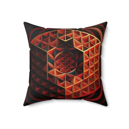 Geometric Fractal Pattern Pillow