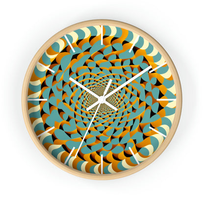 Optical Illusion Wall Clock w/ lines