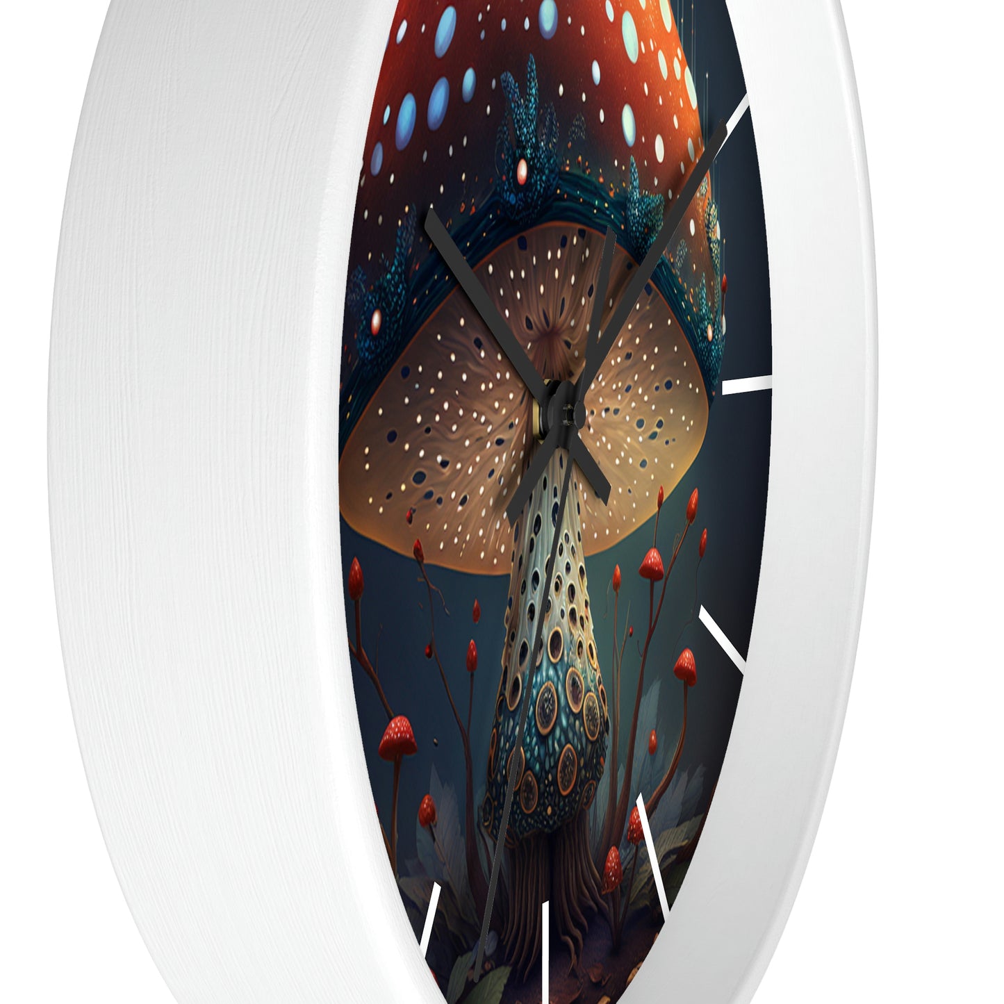 Amanita Dreams Wall Clock w/ lines