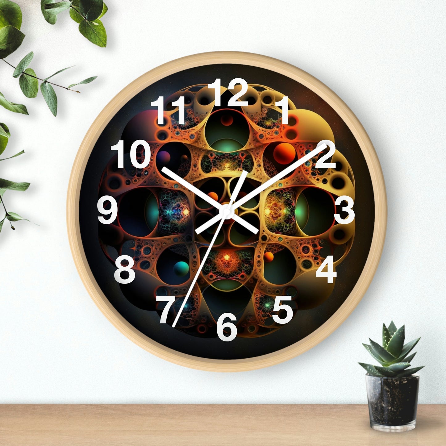 Copy of Geometric Wall Clock #4 w/ lines