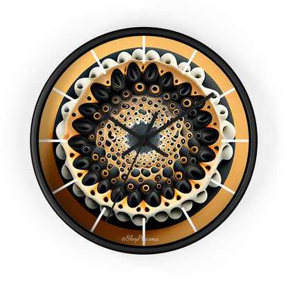 Geometric Wall Clock #7 w/ lines