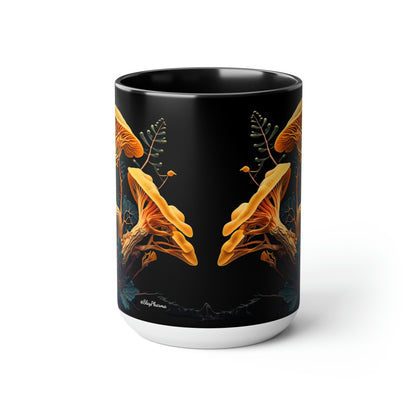 Golden Chanterelle Mushroom Coffee Mug, 15oz