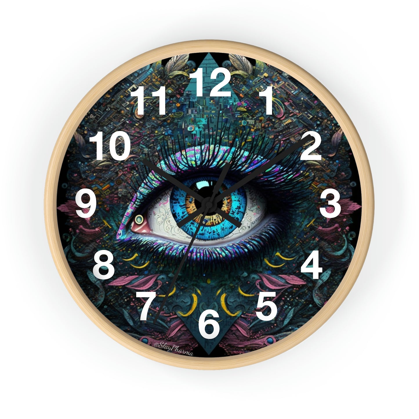 All Seeing Eye Wall Clock #1w/ numbers