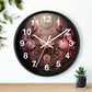 3D Flowers Wall Clock w/ numbers