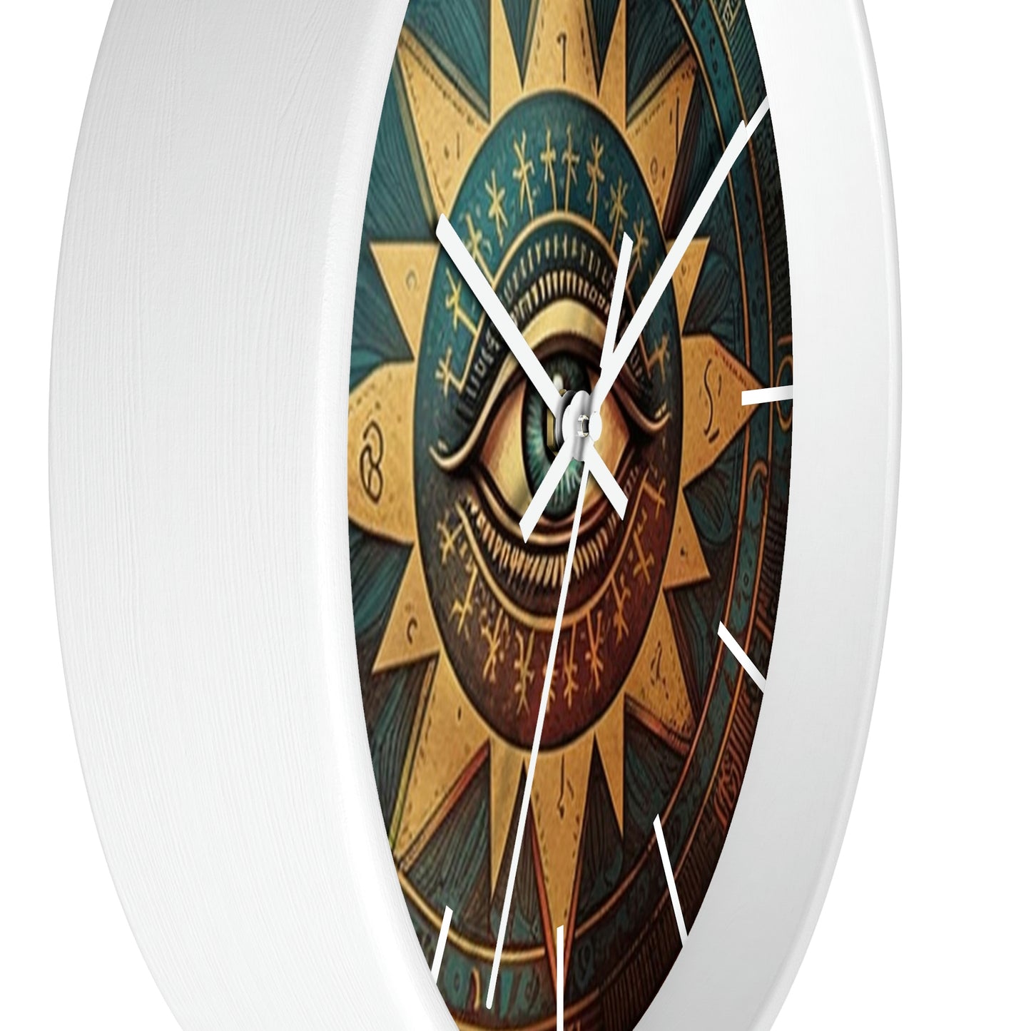 All Seeing Eye Masonic Wall Clock w/ lines