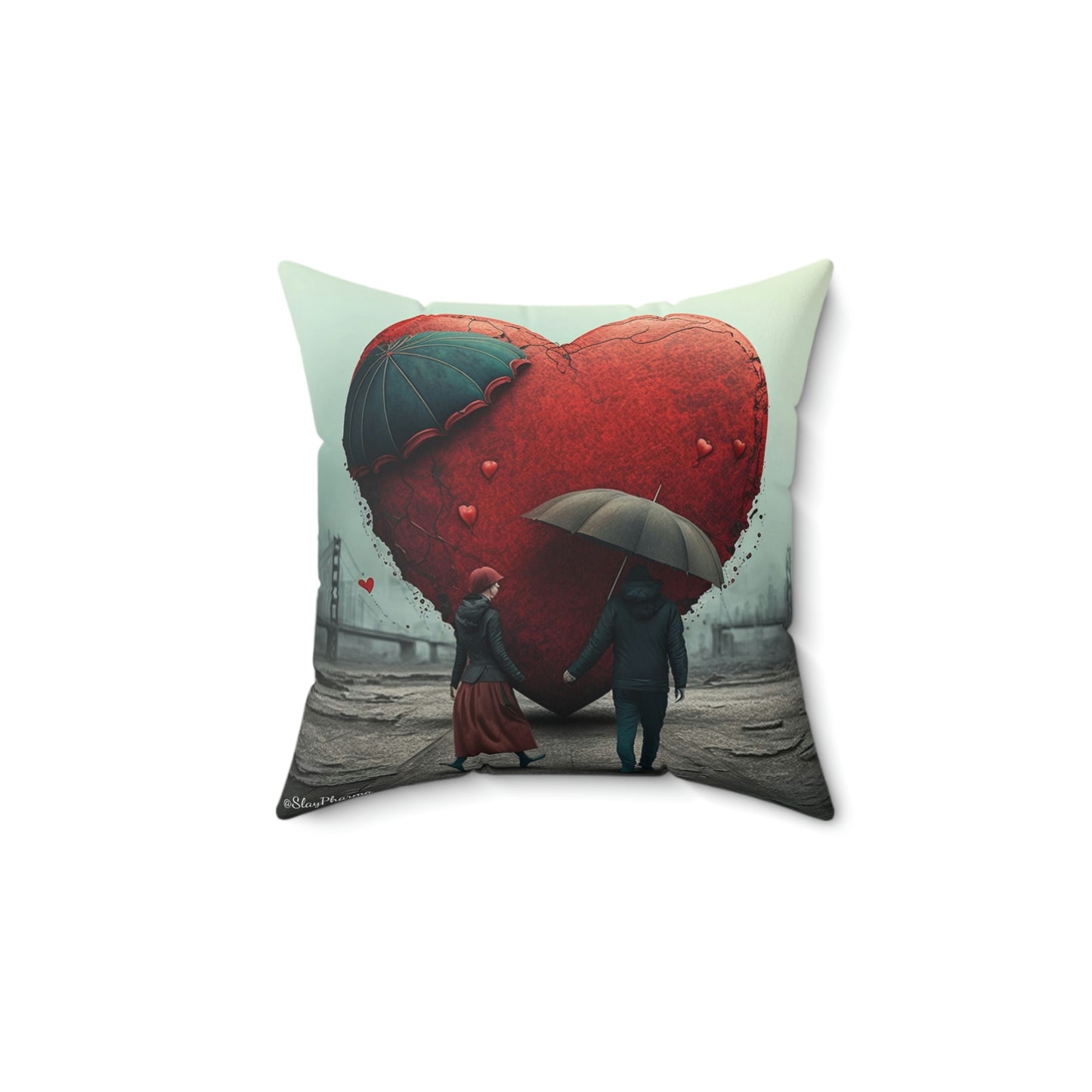 Lovers in the rain pillow