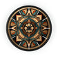 Native American pattern Wall Clock #1w/ lines