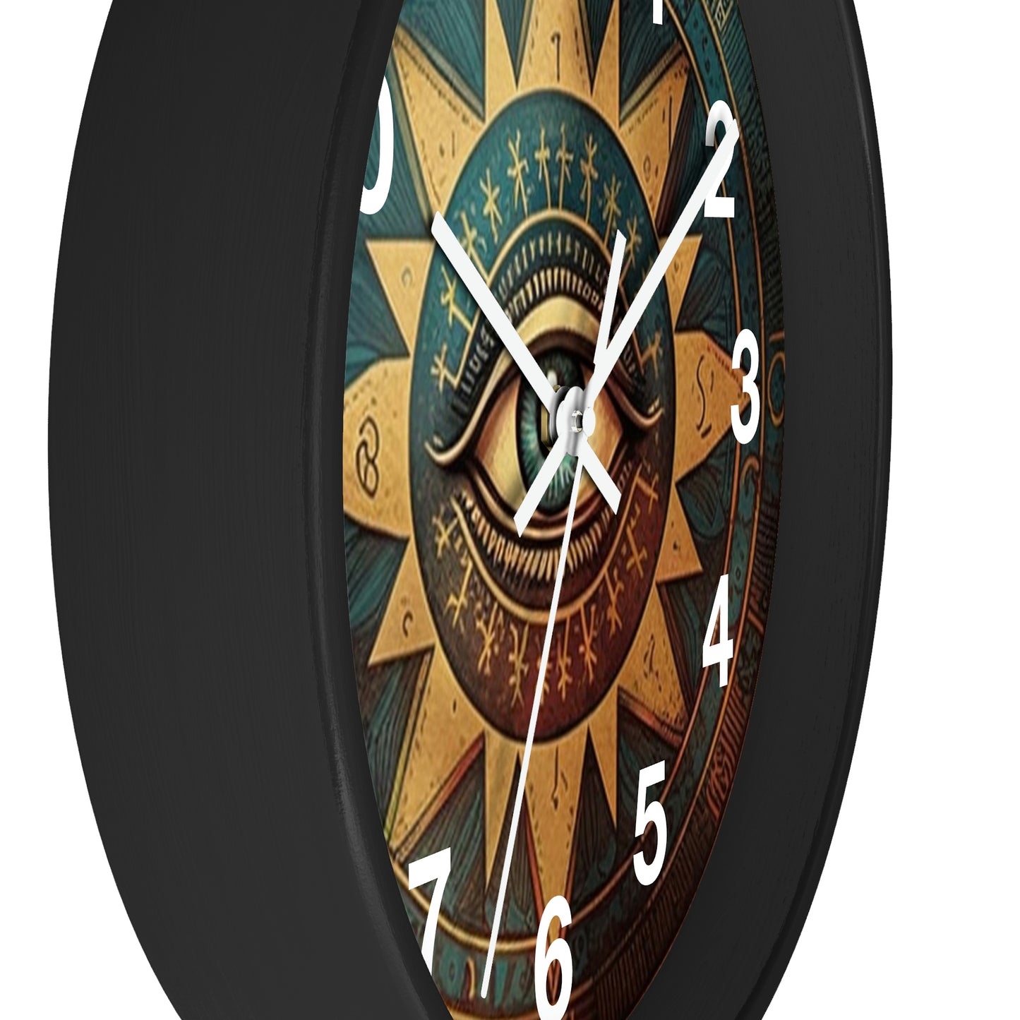 All Seeing Eye Masonic Wall Clock w/ numbers