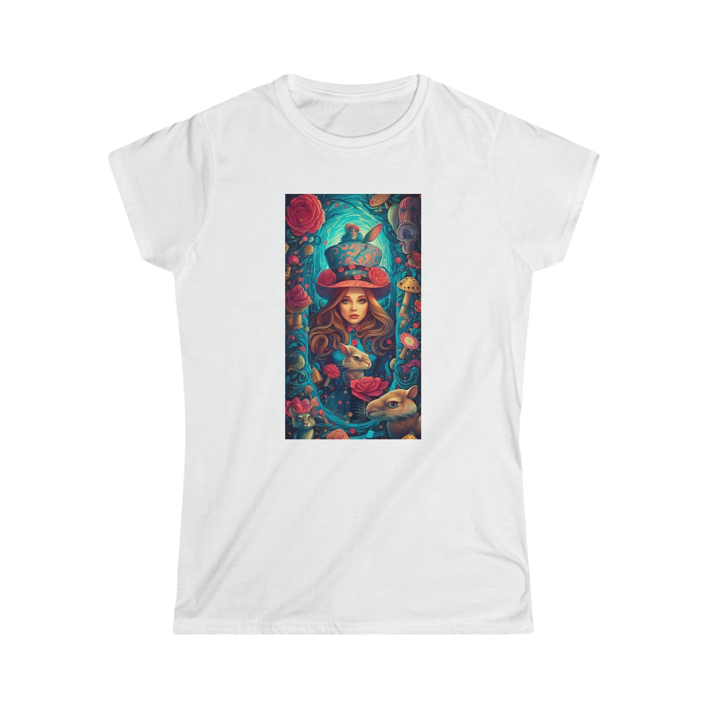 Mad Hatter and friends Women's Softstyle Tee