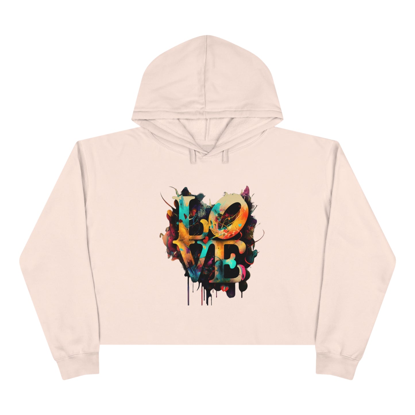 Live, Love, Lotus Crop Hoodie