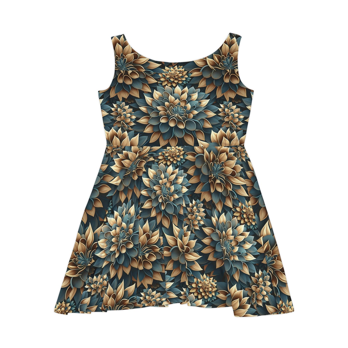 Mandala Floral Pattern Women's Skater Dress