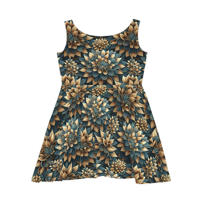 Mandala Floral Pattern Women's Skater Dress