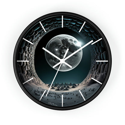 Lunar dreams Wall Clock w/ lines
