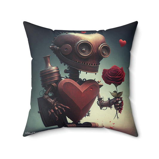 Our love is Robotic Valentines Pillow