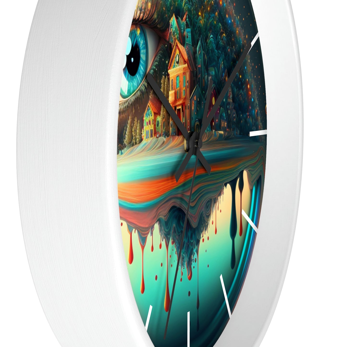 Other Worlds Wall Clock #2 w/ lines