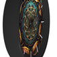 Geometric Congruence Masonic Wall Clock w/ lines