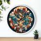 Infinite Mushroom DNA Wall Clock #2 w/ numbers