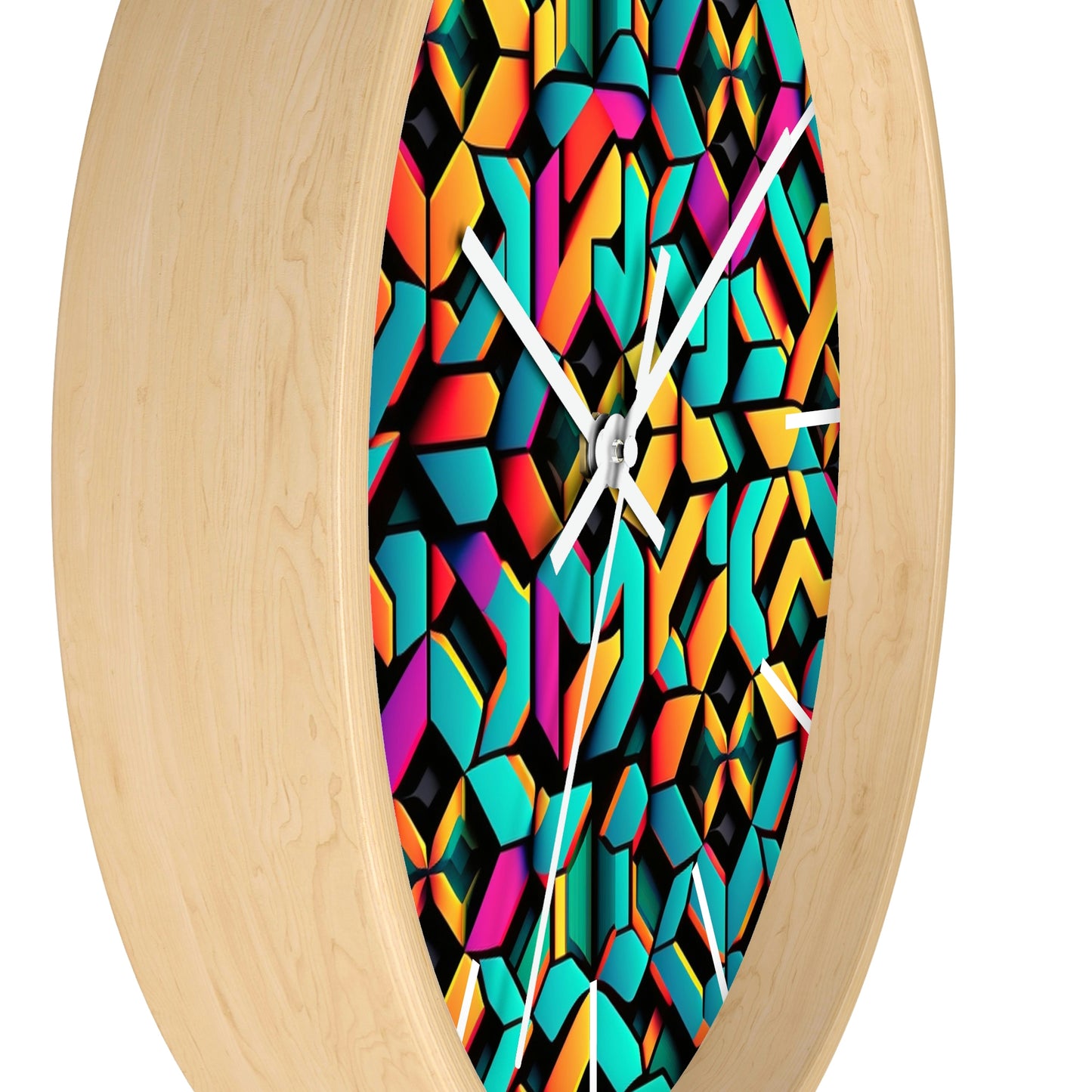 Geometric Wall Clock #2 w/ lines