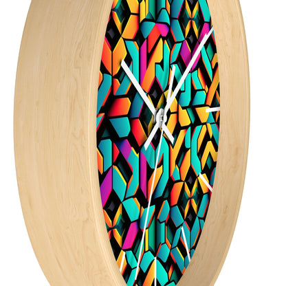 Geometric Wall Clock #2 w/ lines