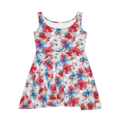 Floral Pattern Women's Skater Dress #7